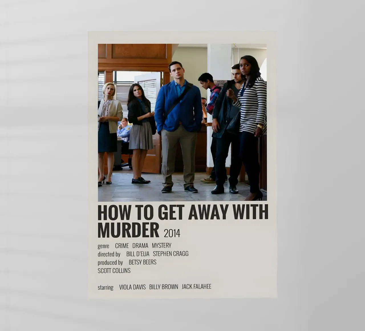 HOW TO GET AWAY WITH MURDER 2014 pellicola backlit da MVFminimalist