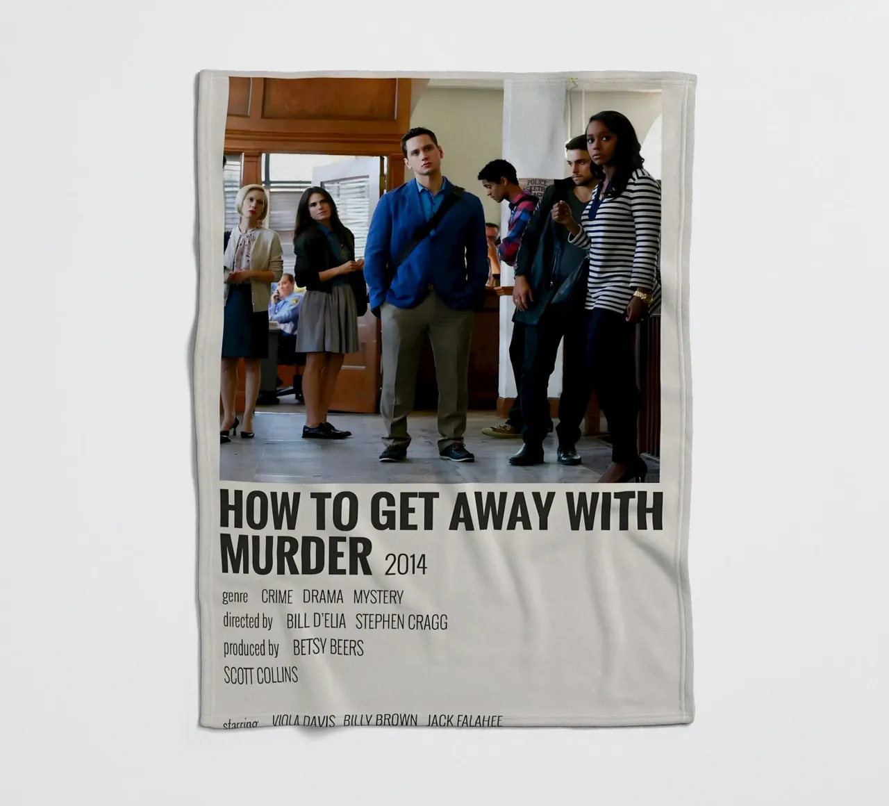 HOW TO GET AWAY WITH MURDER 2014 coperta in pile da MVFminimalist