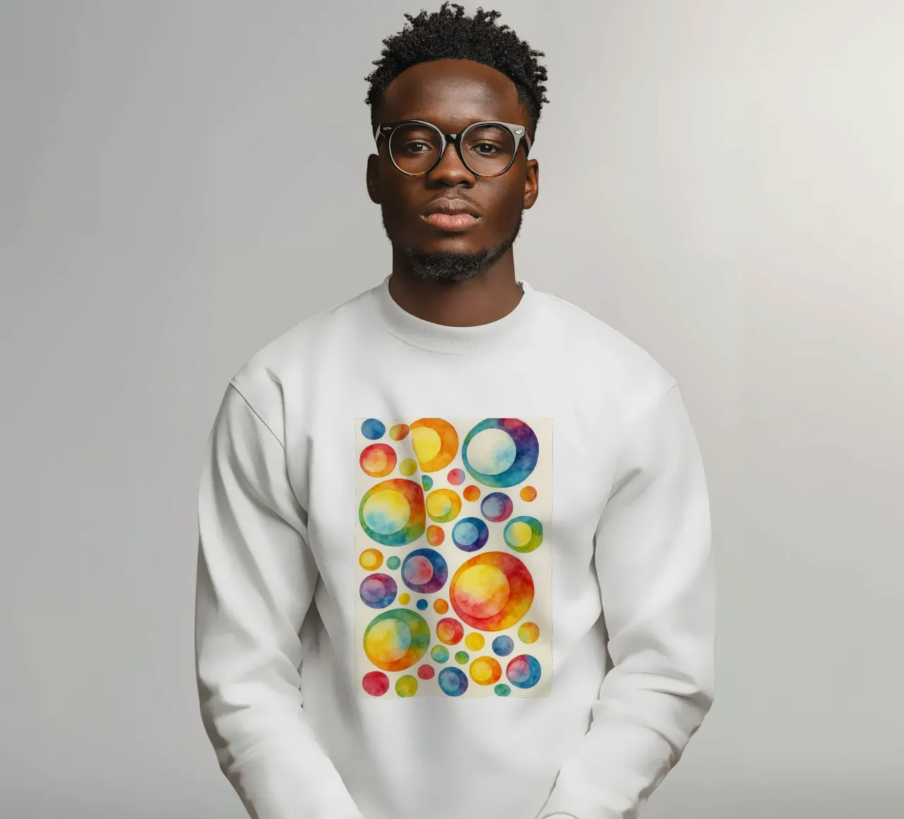 abstract geometric polcadot circle line sweatshirt by arkhanz