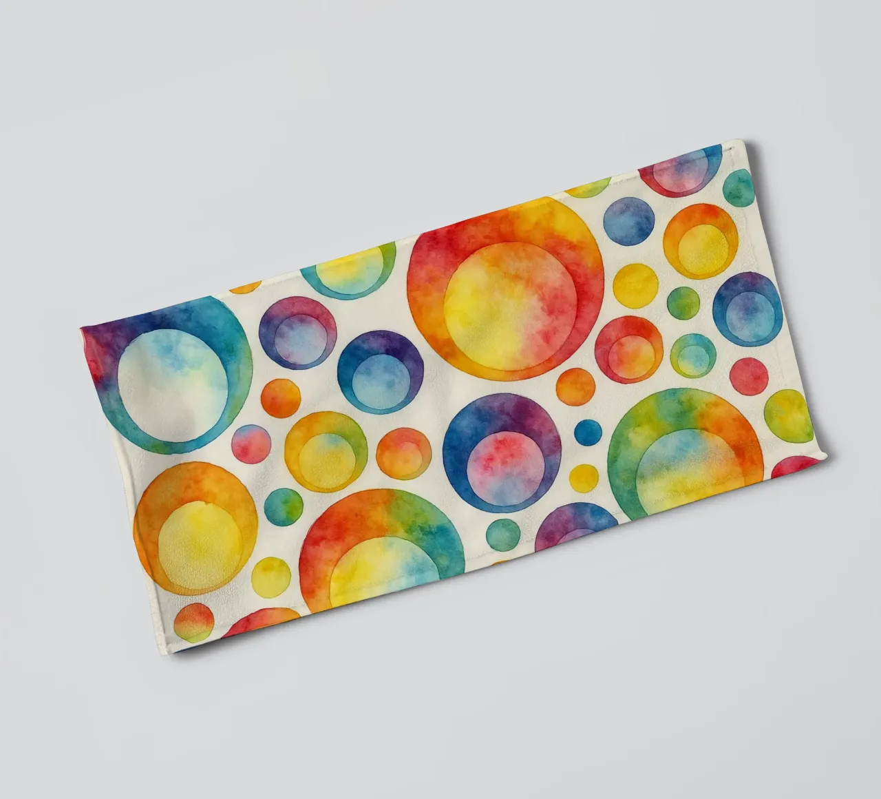 abstract geometric polcadot circle line towel by arkhanz