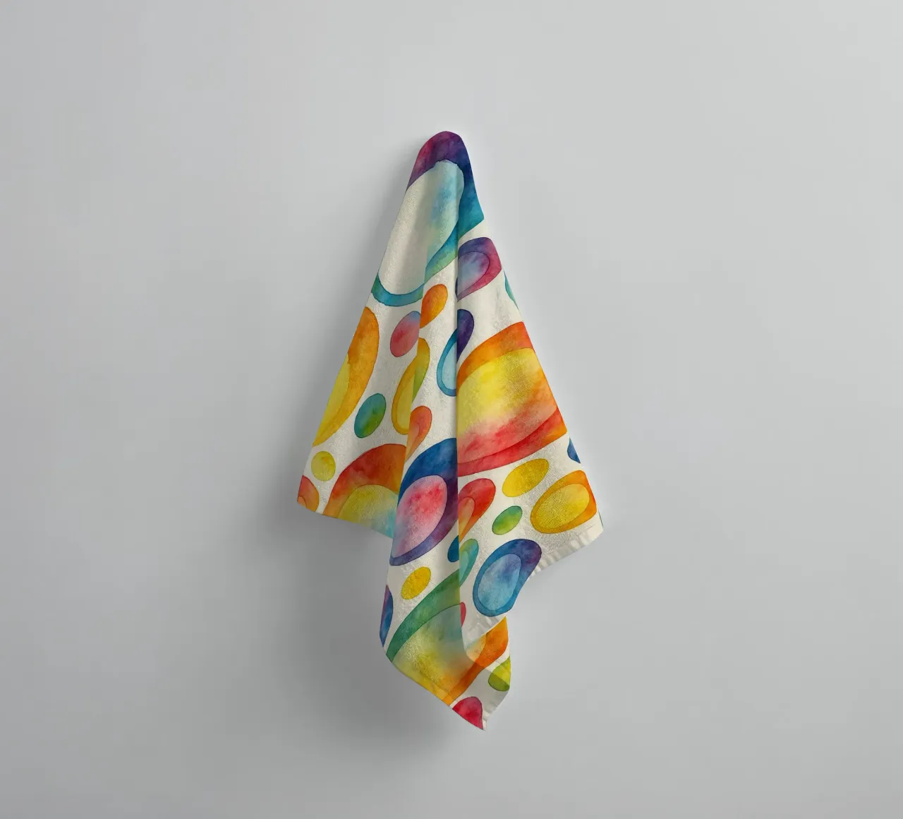 abstract geometric polcadot circle line towel by arkhanz