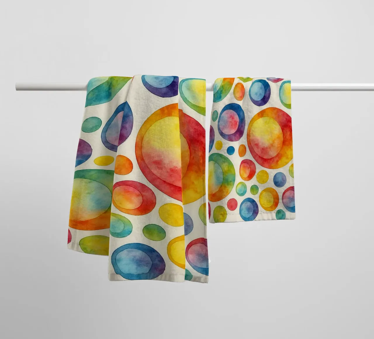 abstract geometric polcadot circle line towel by arkhanz