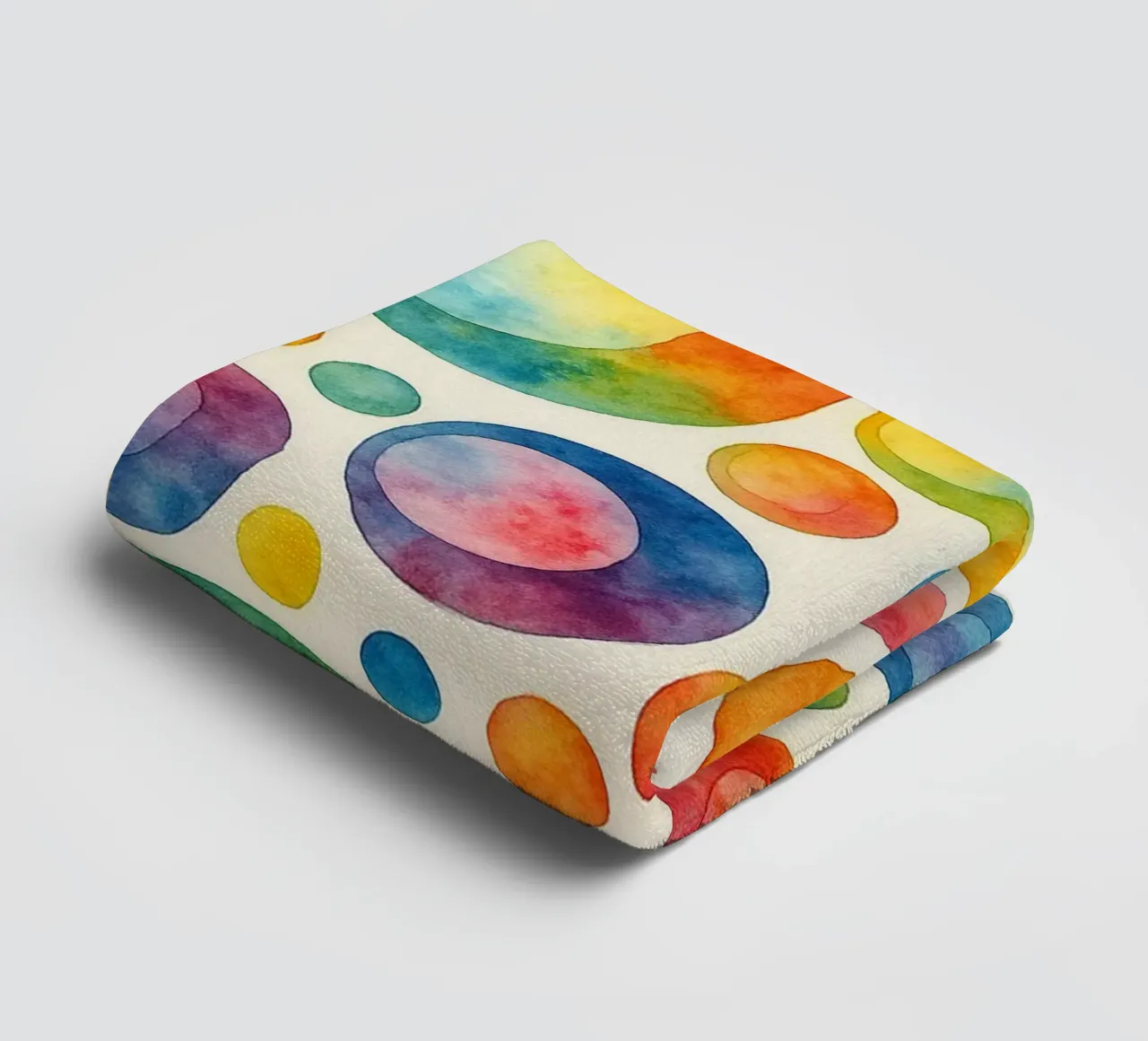 abstract geometric polcadot circle line towel by arkhanz