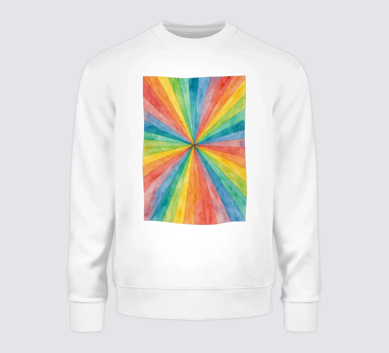 línea geométrica abstracta arco iris sudadera de arkhanz