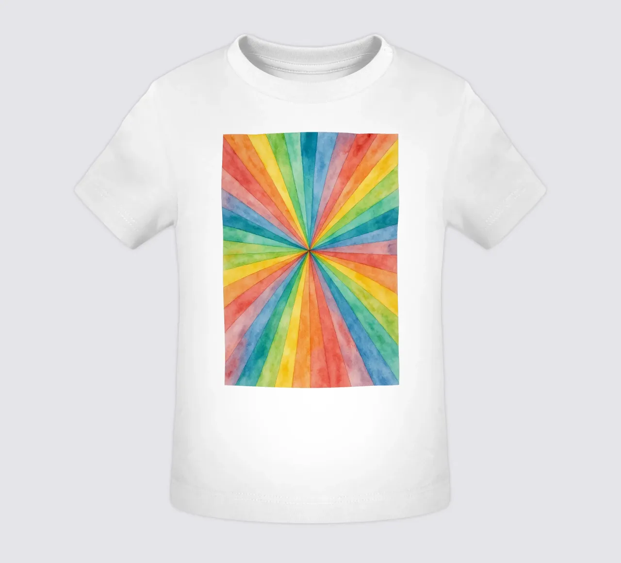 abstract geometric rainbow line baby t-shirt by arkhanz