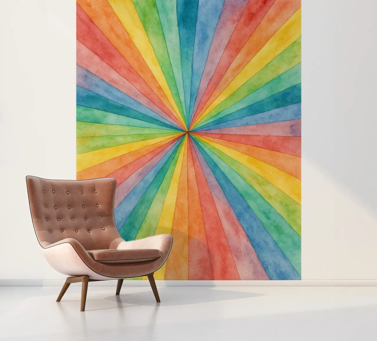 linea geometrica astratta dell'arcobaleno carta da parati fotografica da arkhanz