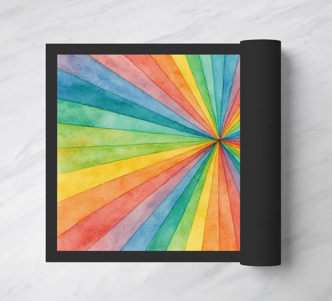 linea geometrica astratta dell'arcobaleno zerbino da arkhanz