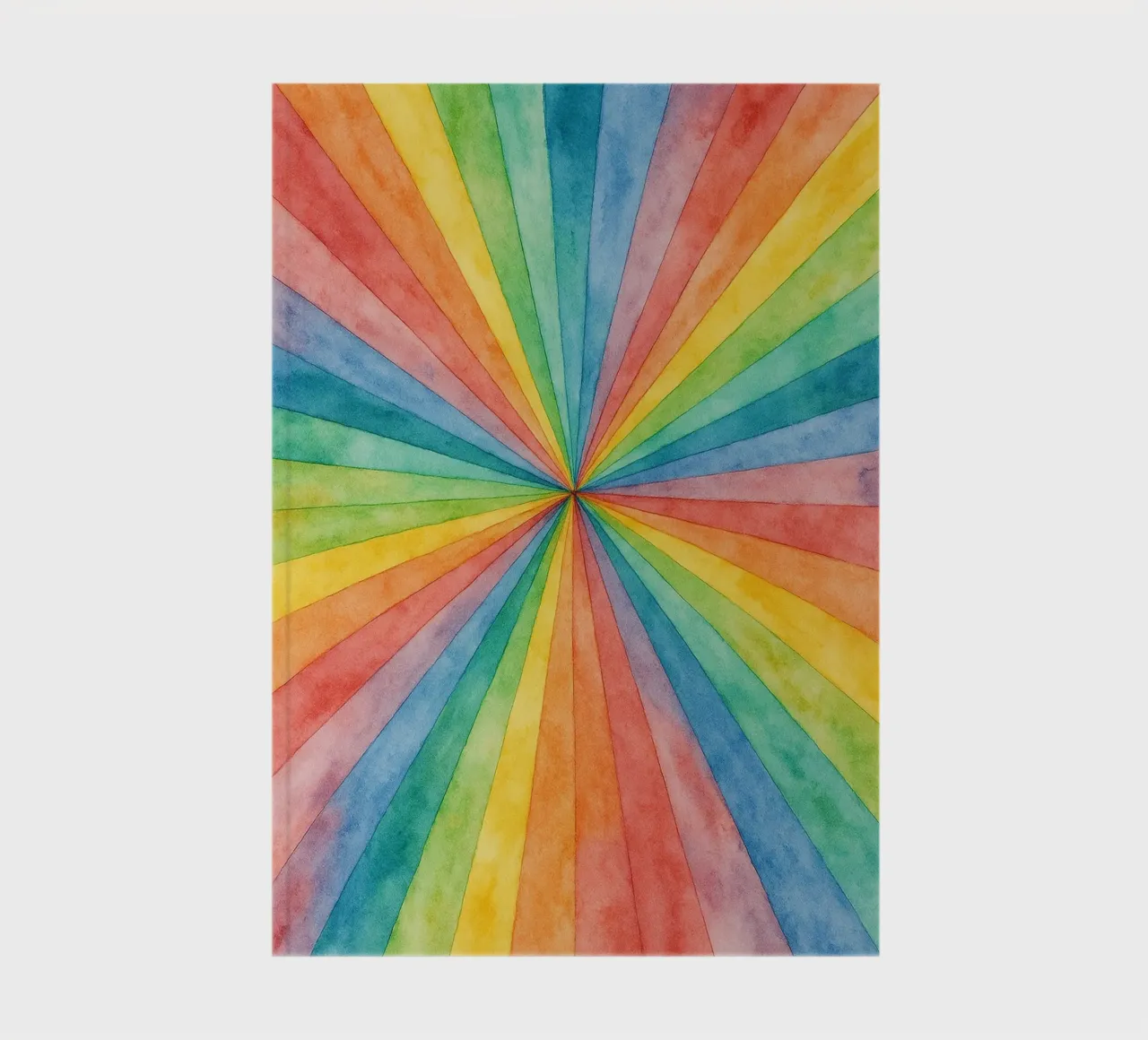 abstracte geometrische regenbooglijn notitieboek van arkhanz