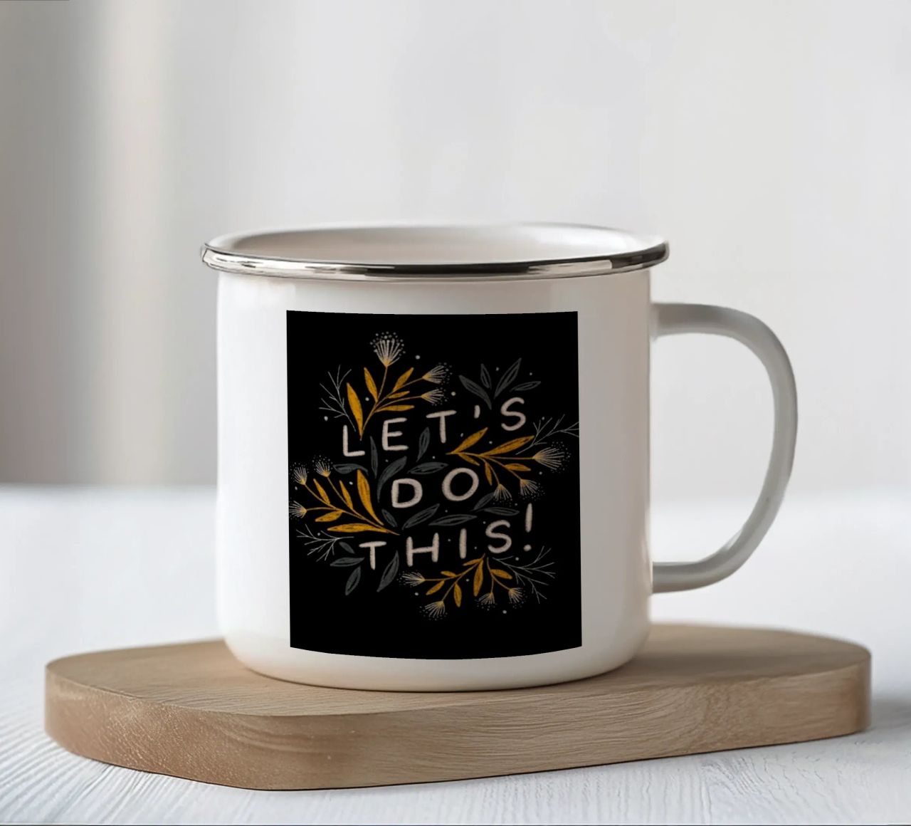 Facciamolo! tazza in smalto da quote design