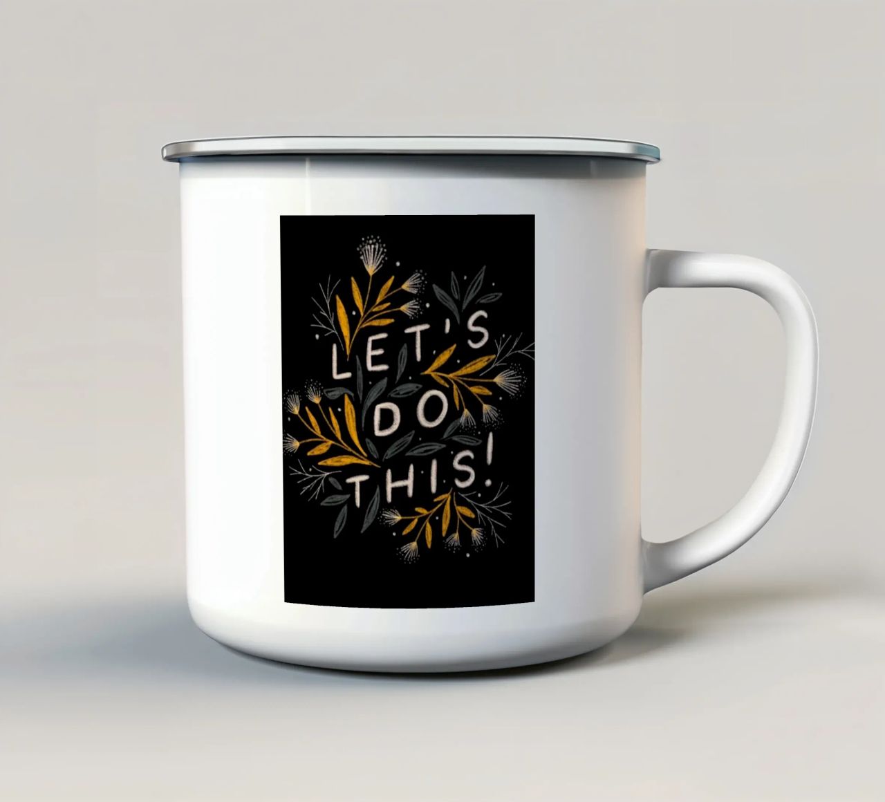 Facciamolo! tazza in smalto da quote design
