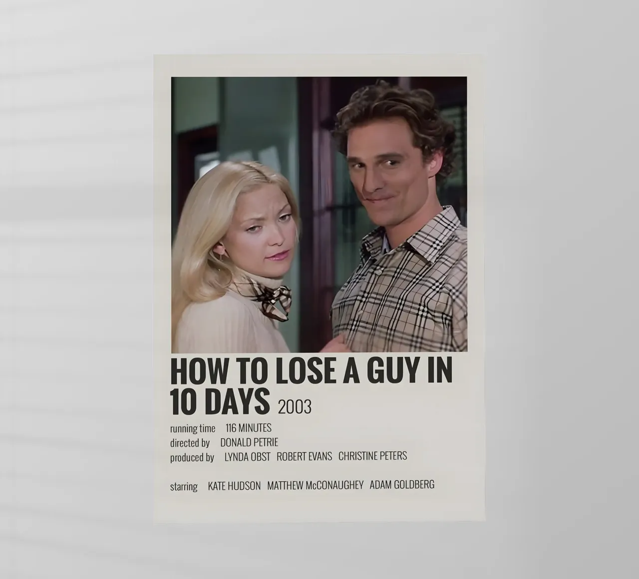 HOW TO LOSE A GUY IN 10 DAYS 2003 pellicola backlit da MVFminimalist