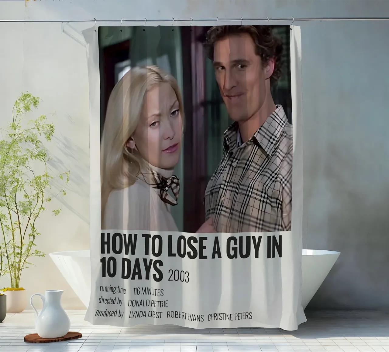 HOW TO LOSE A GUY IN 10 DAYS 2003 tenda da doccia da MVFminimalist