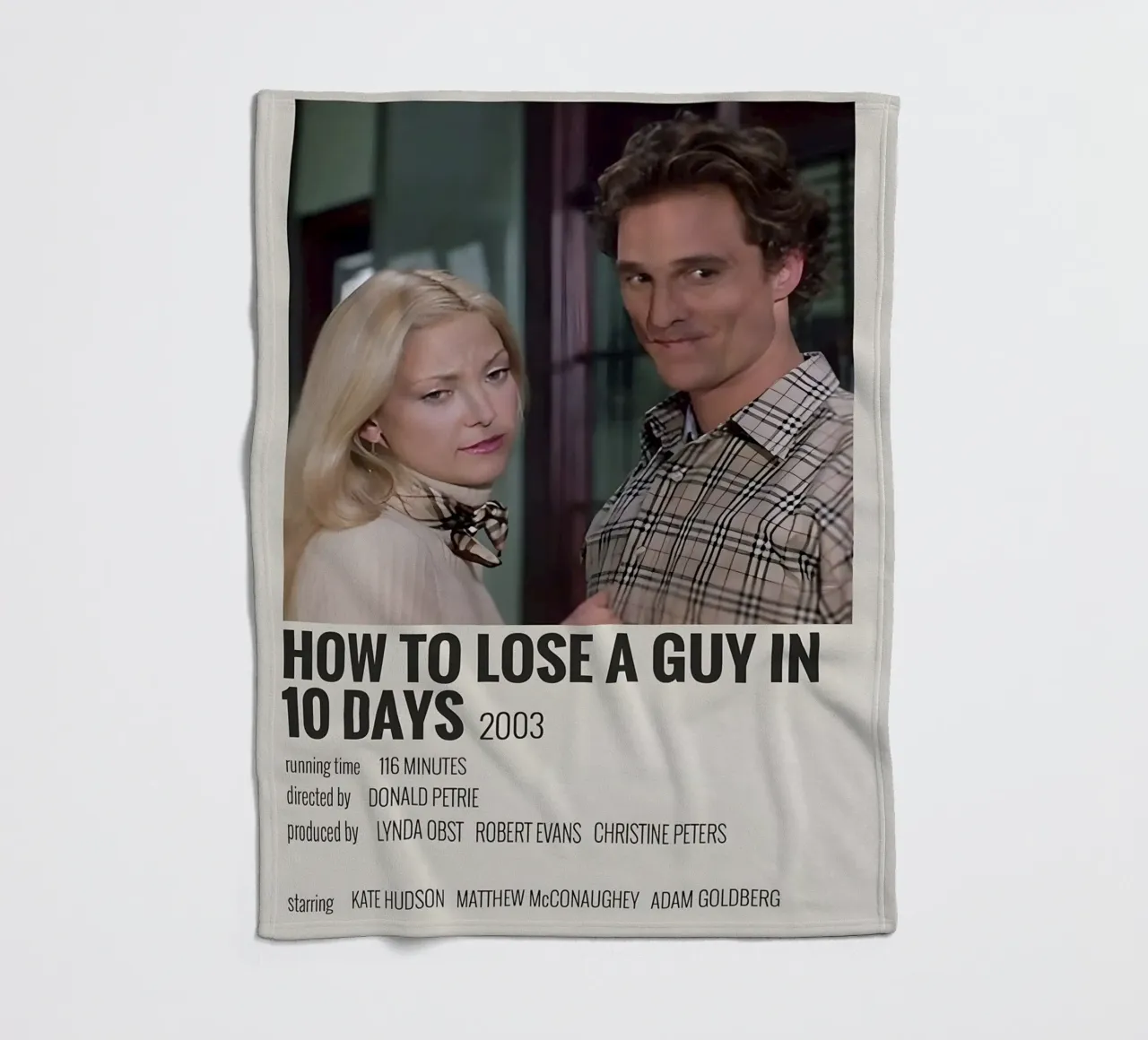 HOW TO LOSE A GUY IN 10 DAYS 2003 coperta in pile da MVFminimalist
