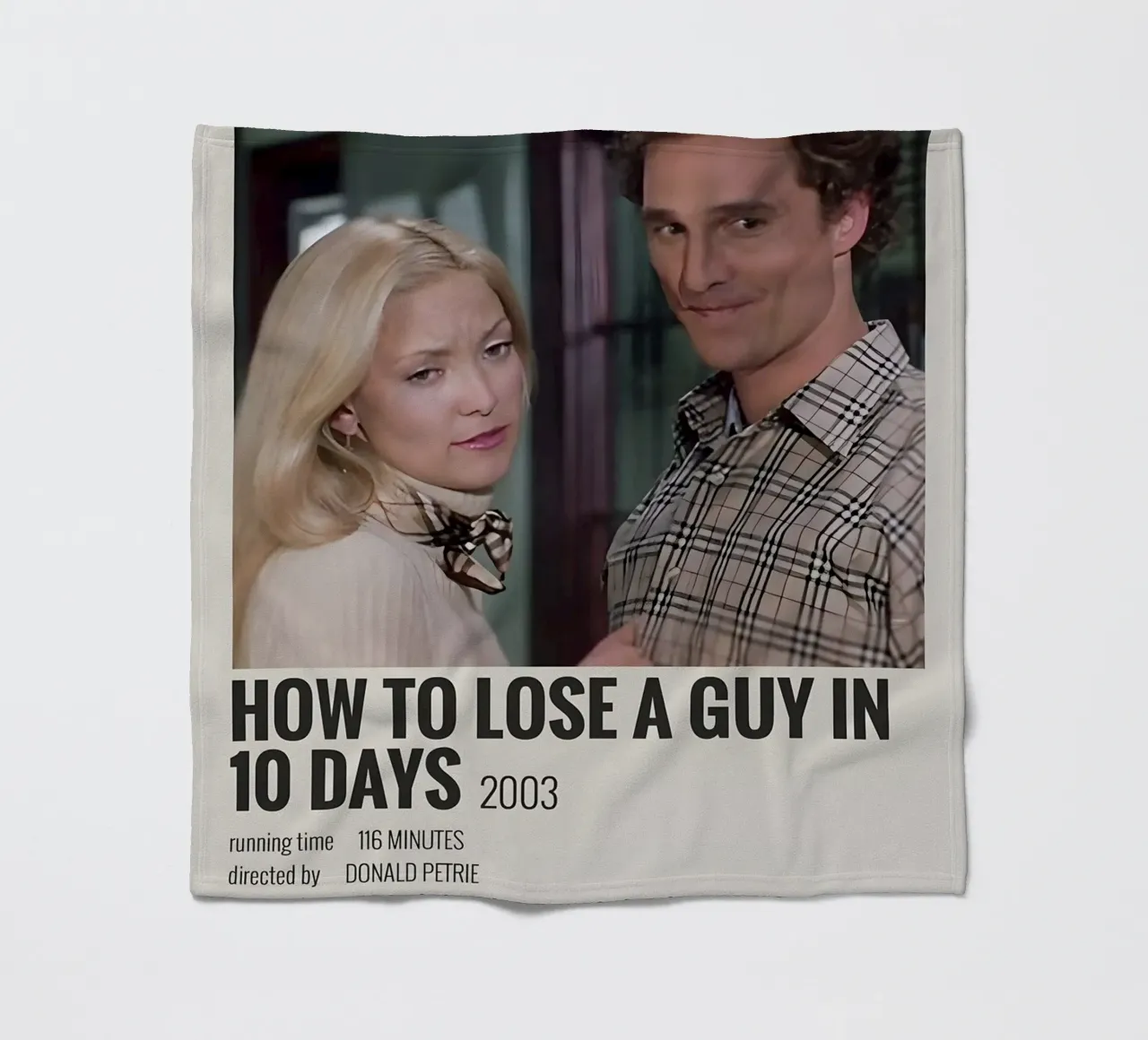 HOW TO LOSE A GUY IN 10 DAYS 2003 manta de franela de MVFminimalist