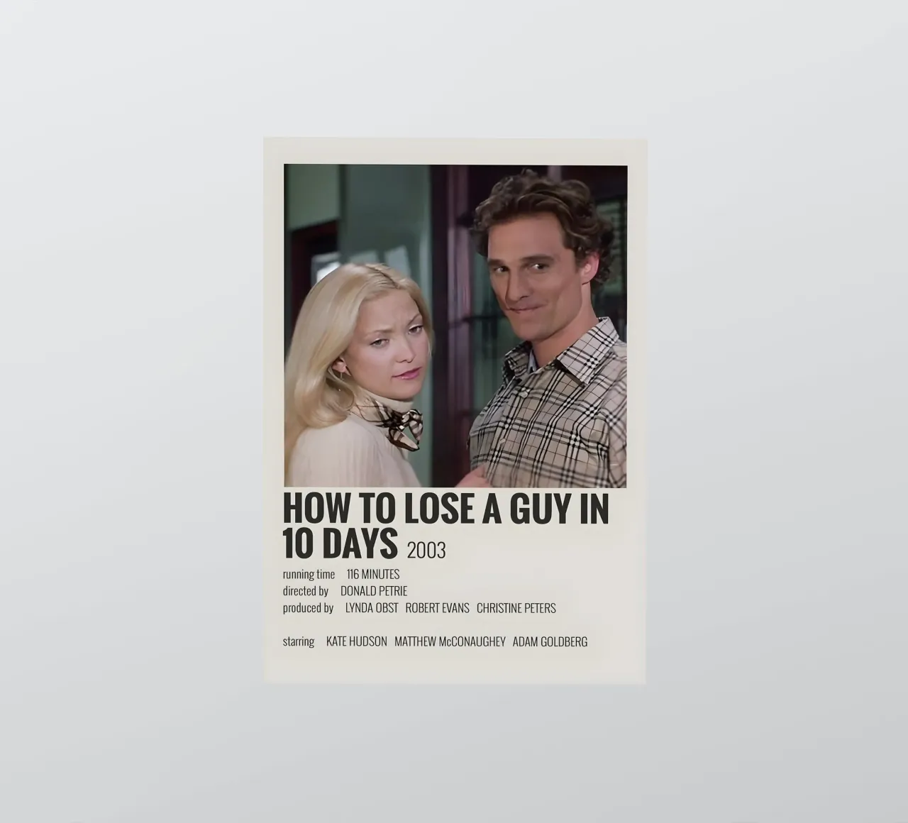 HOW TO LOSE A GUY IN 10 DAYS 2003 adesivo da MVFminimalist