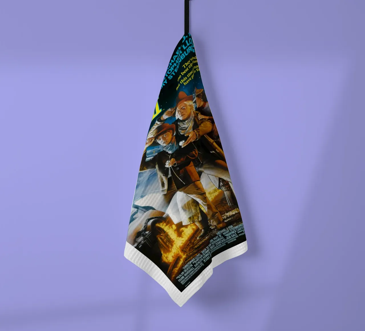 Back To The Future III Vintage Movies tea towel by yurdom