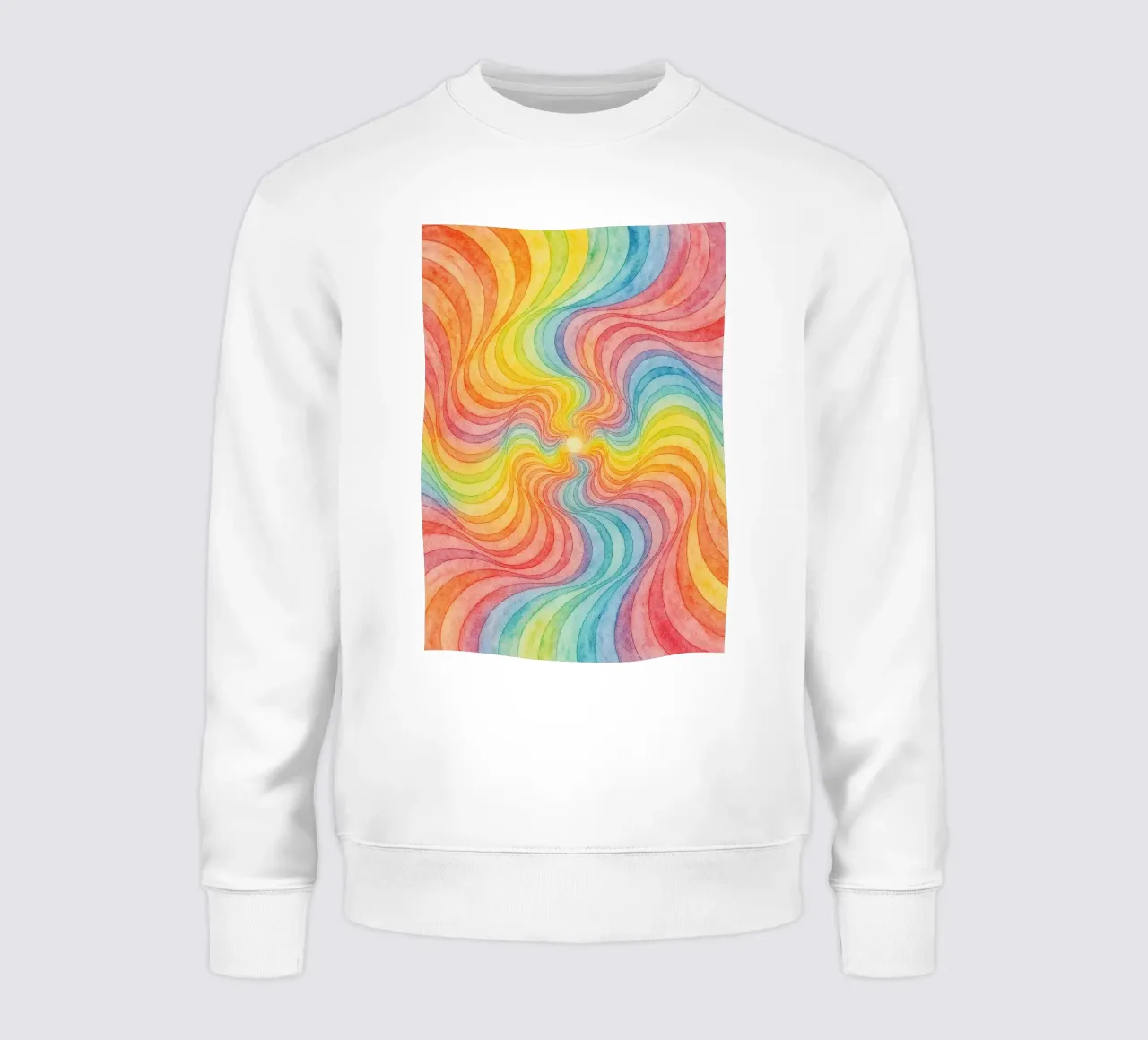 linea geometrica astratta di vortici arcobaleno felpa da arkhanz