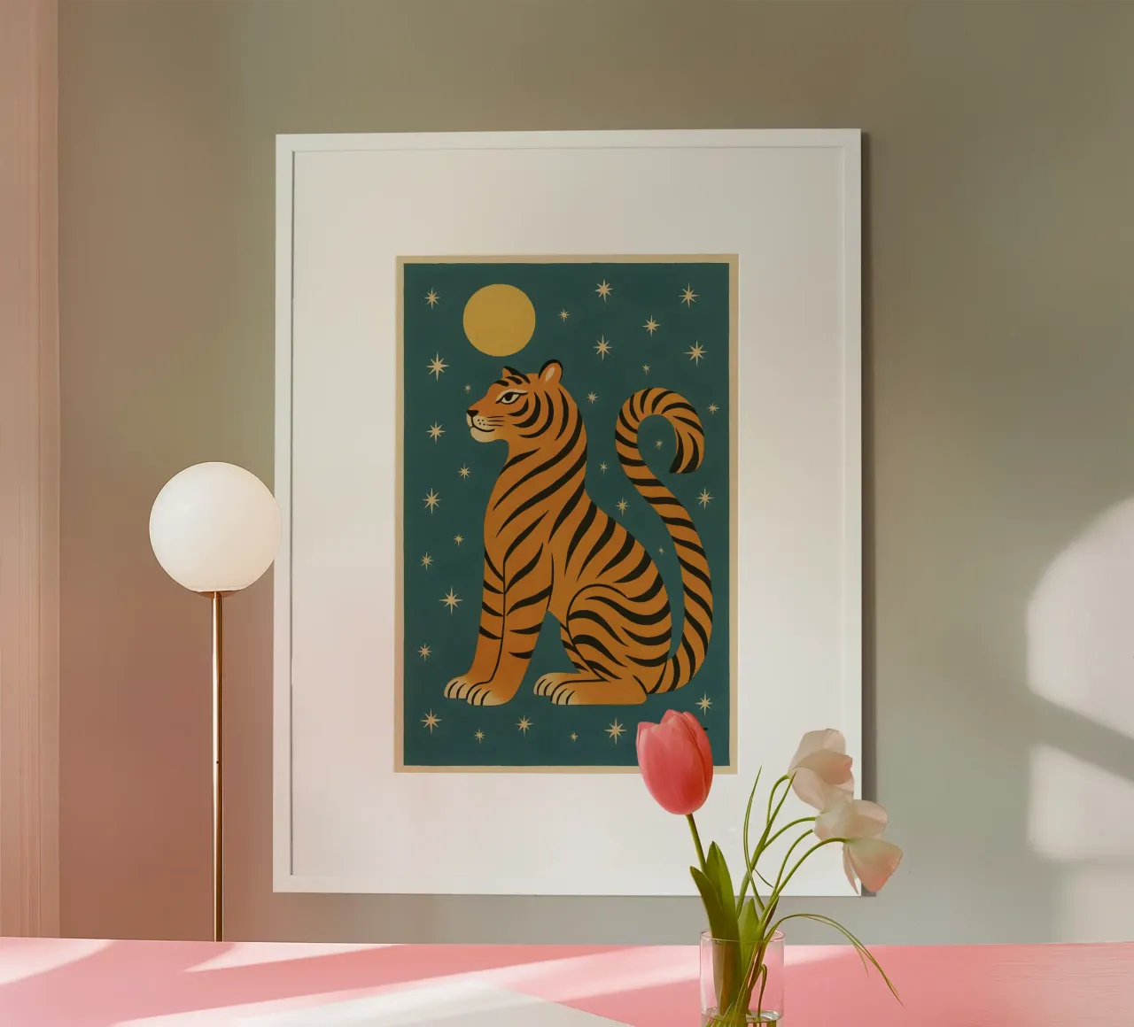 Celestial Moon Tiger poster da Art.Piece