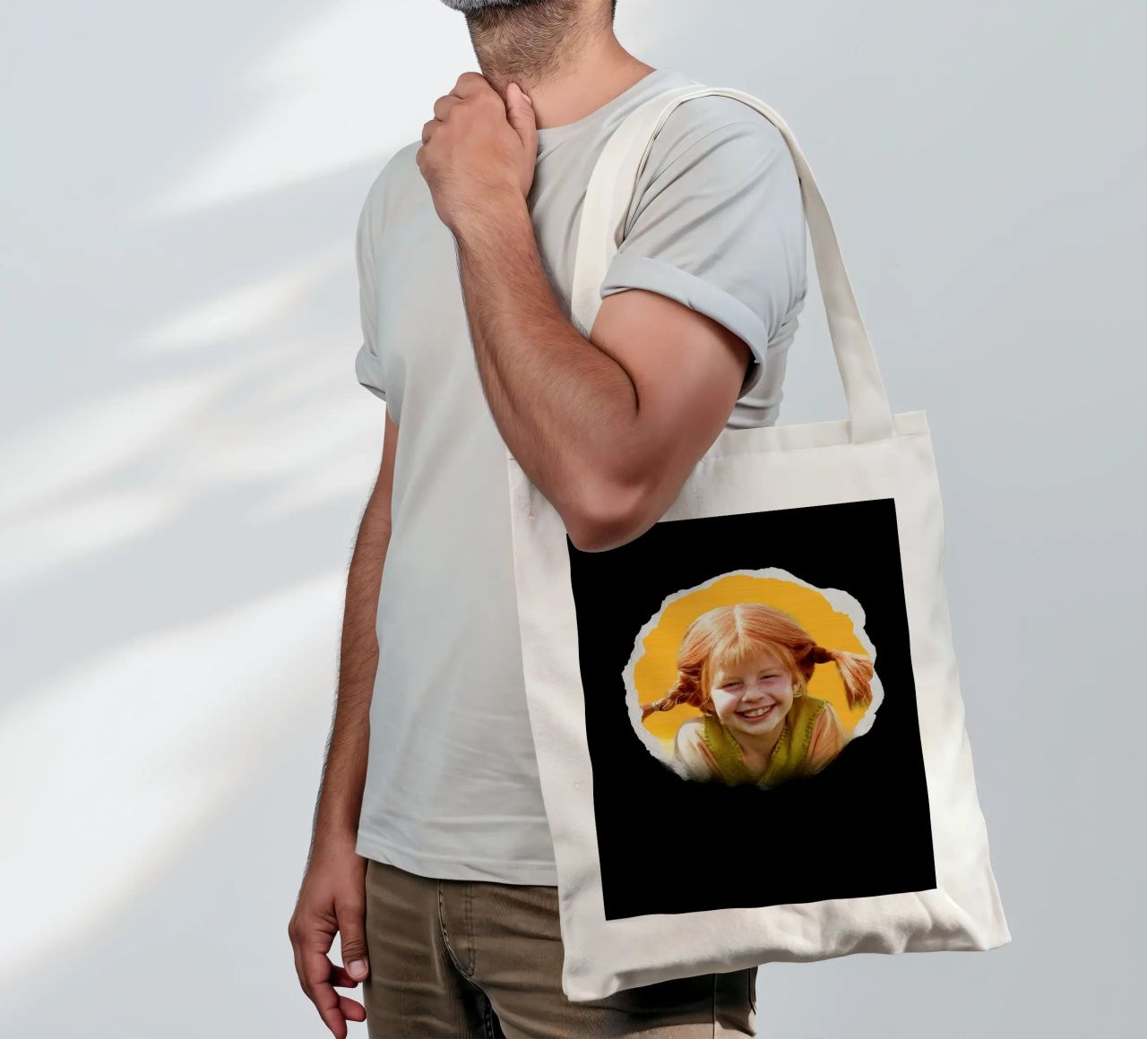 Pippi Calzelunghe Fanart CalzelungheF pippi calzelunghe ragazza f borsa in juta da Greatest idea
