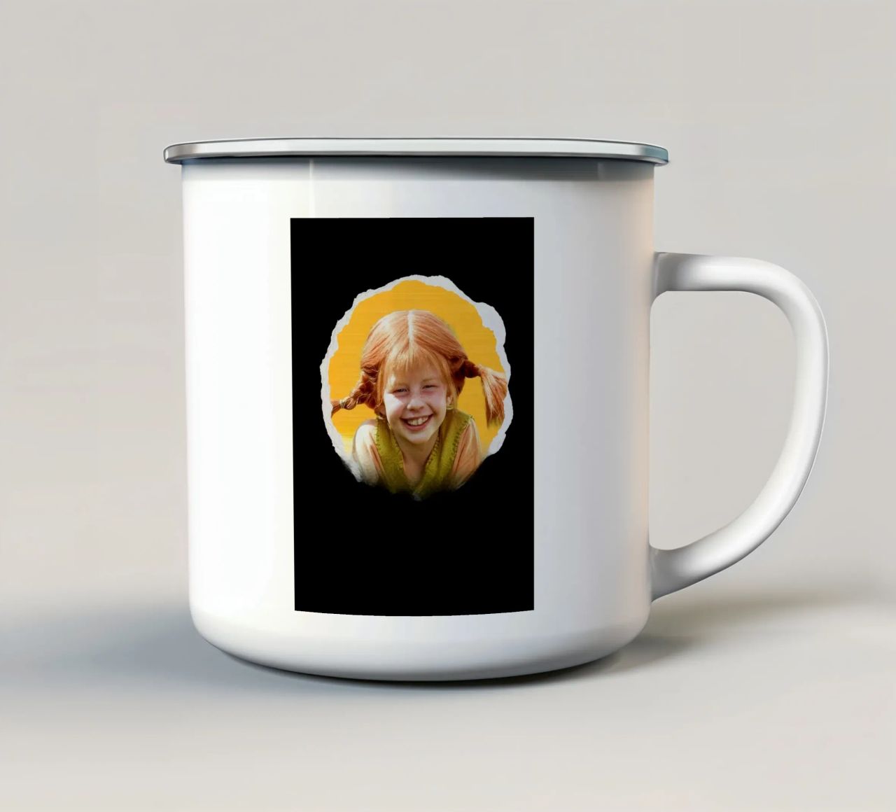Pippi Calzelunghe Fanart CalzelungheF pippi calzelunghe ragazza f tazza in smalto da Greatest idea