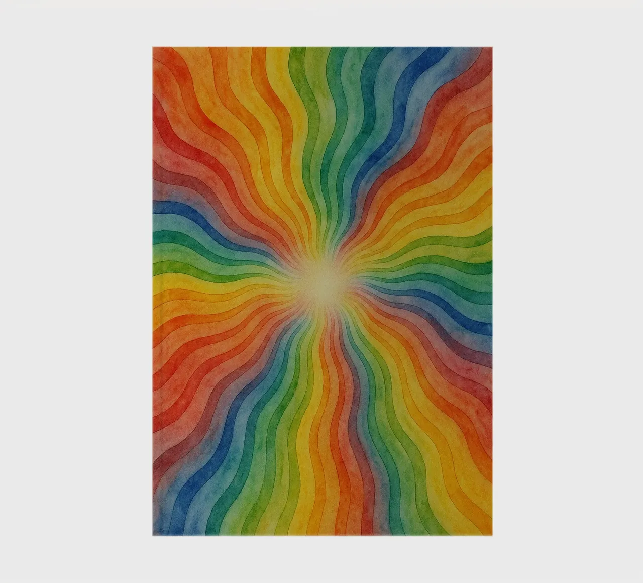 abstract geometric rainbow wave line notebook by arkhanz