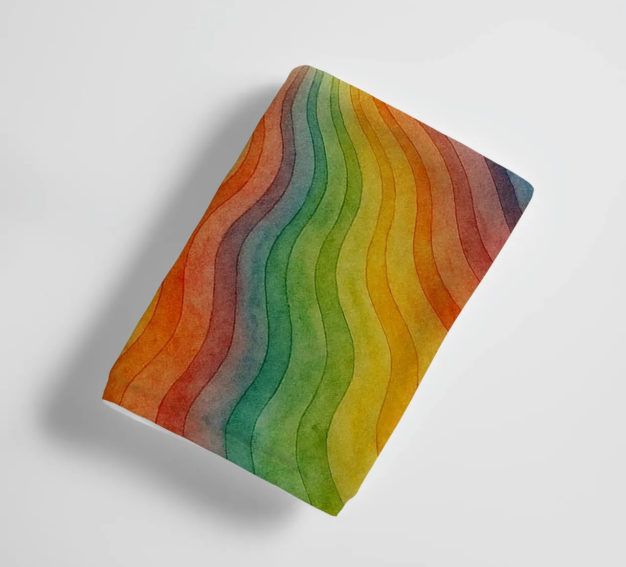 abstract geometric rainbow wave line towel by arkhanz
