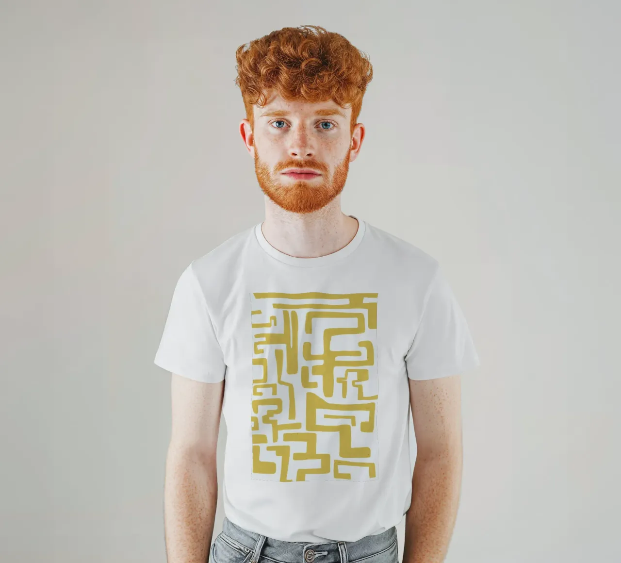 Kuba Okergeel t-shirt da Femke Zwaan