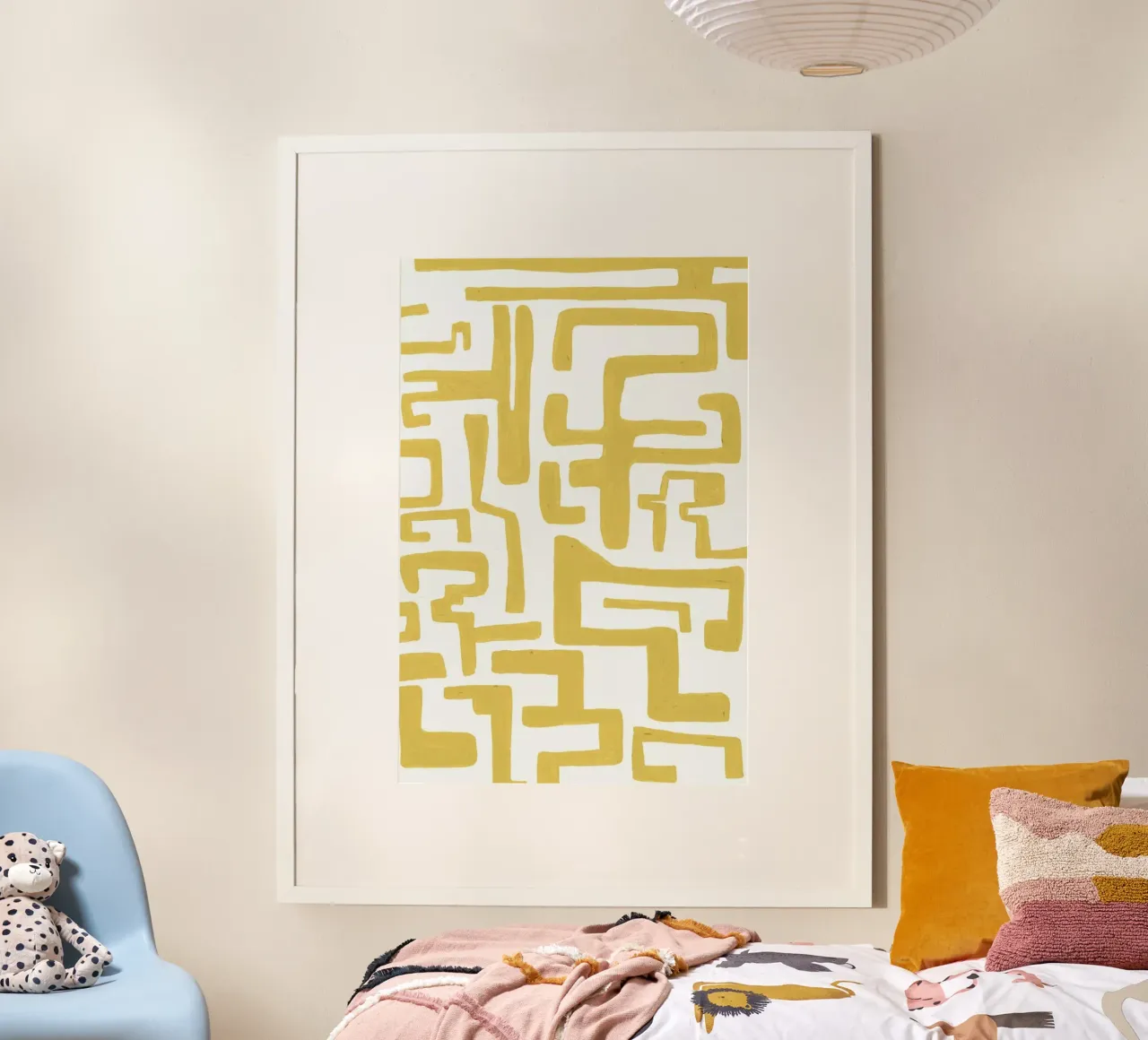Kuba Okergeel poster con telaio in plastica da Femke Zwaan