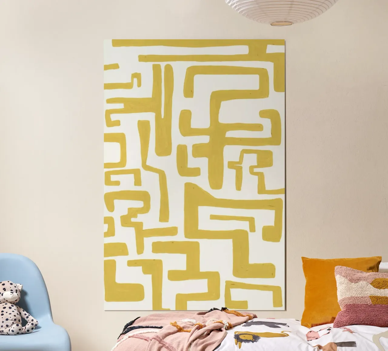 Kuba Okergeel poster con telaio in plastica da Femke Zwaan