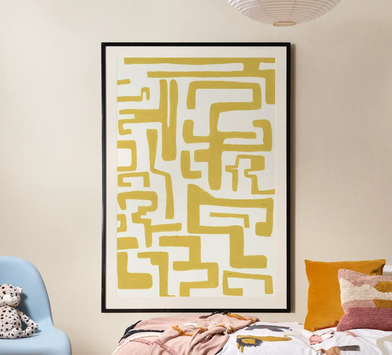 Kuba Okergeel poster con telaio in plastica da Femke Zwaan