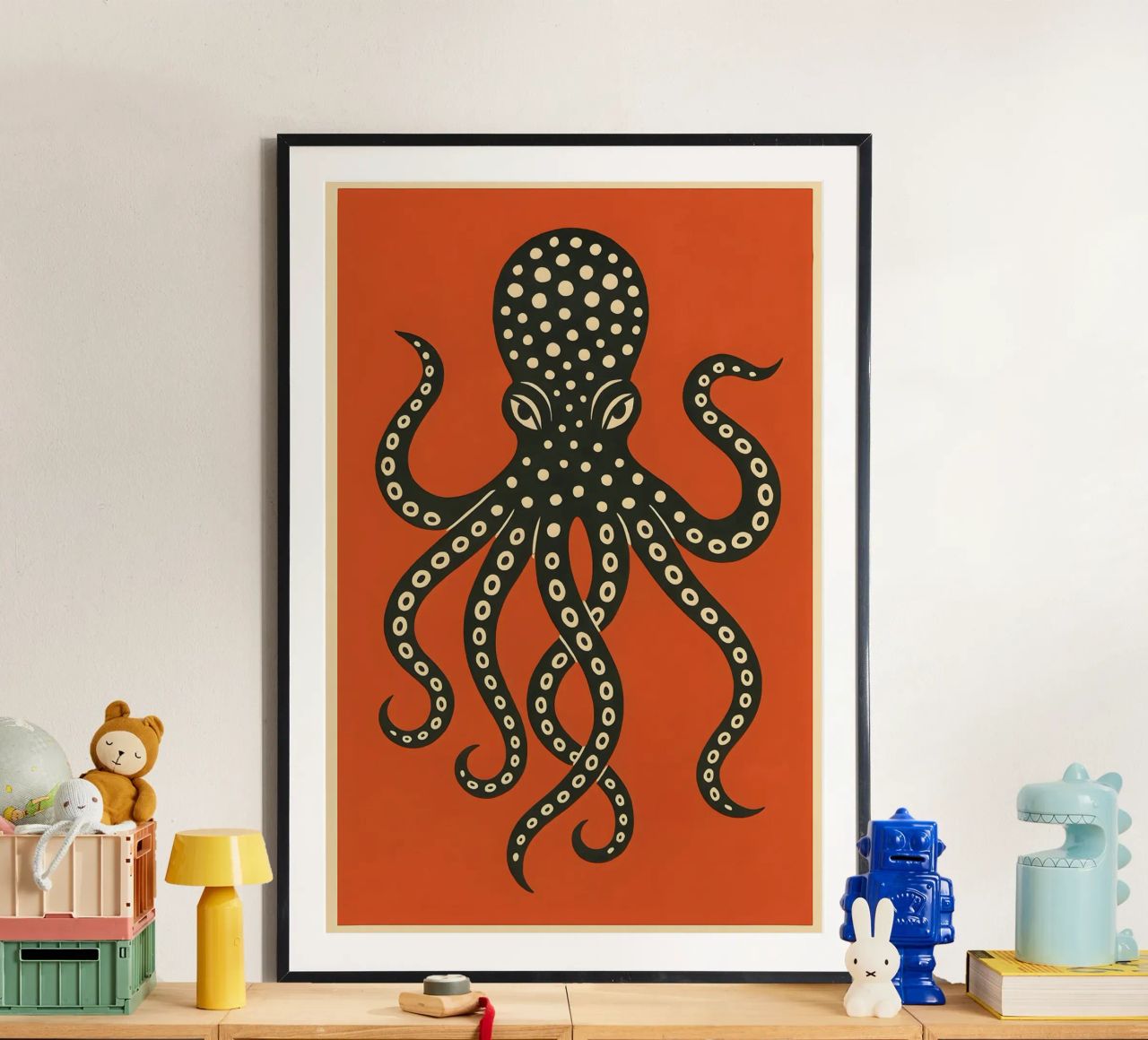 Coral Reverie Octopus poster de Art.Piece
