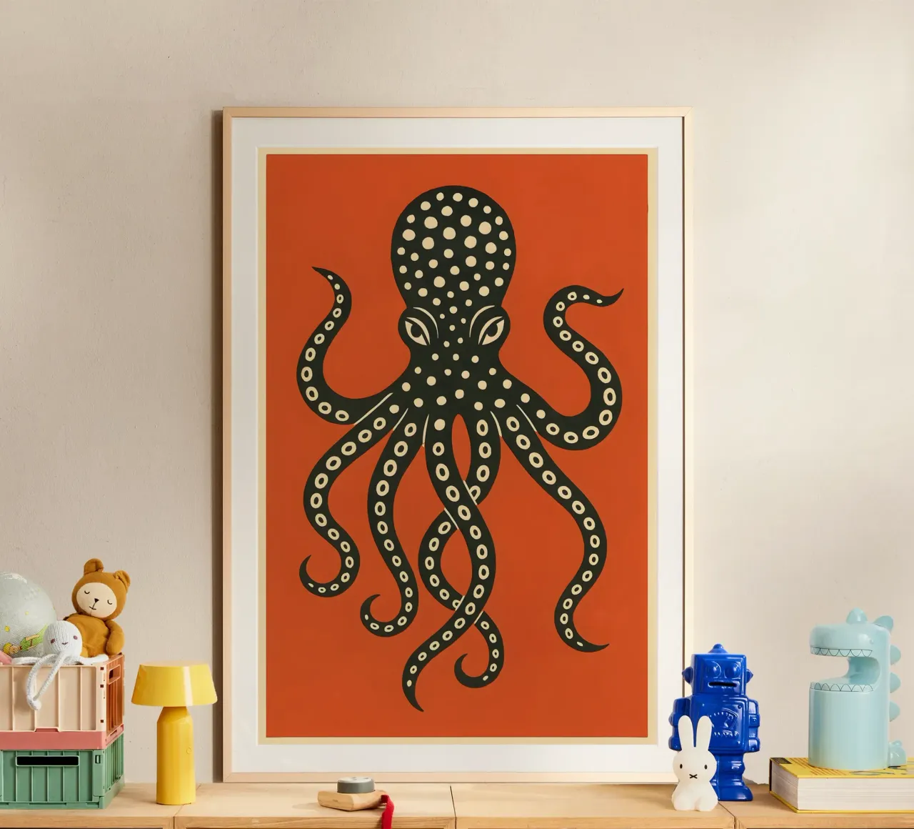 Coral Reverie Octopus poster da Art.Piece