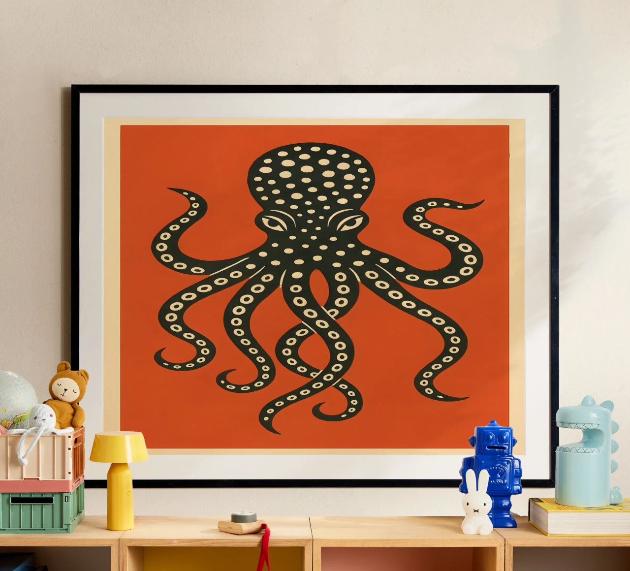 Coral Reverie Octopus poster de Art.Piece