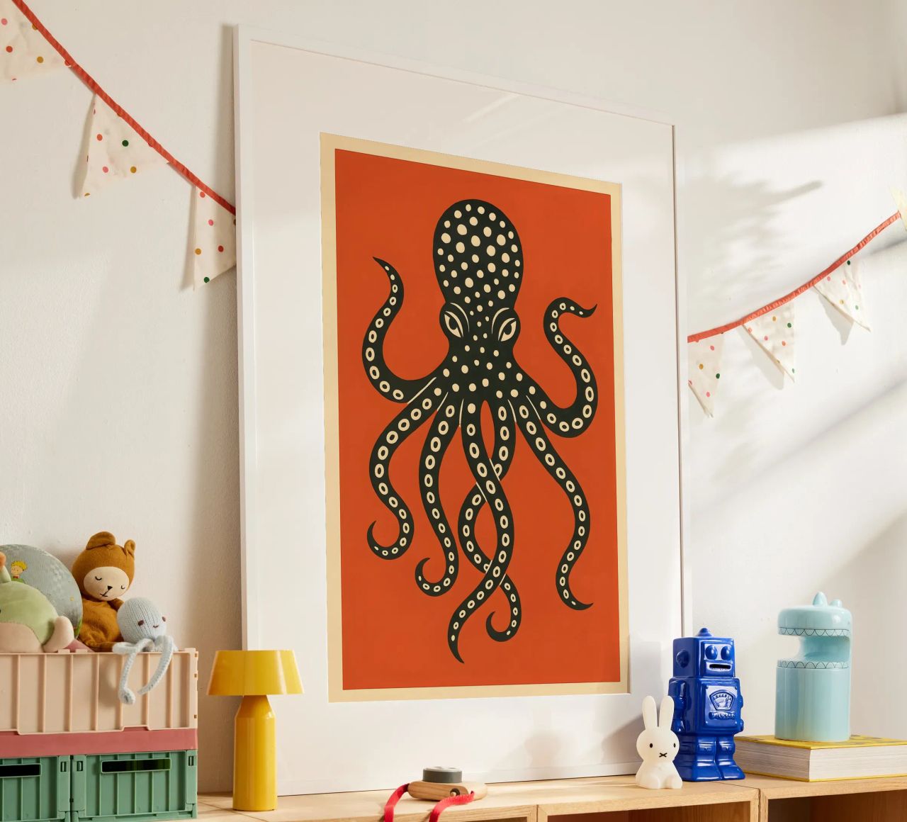 Coral Reverie Octopus poster de Art.Piece