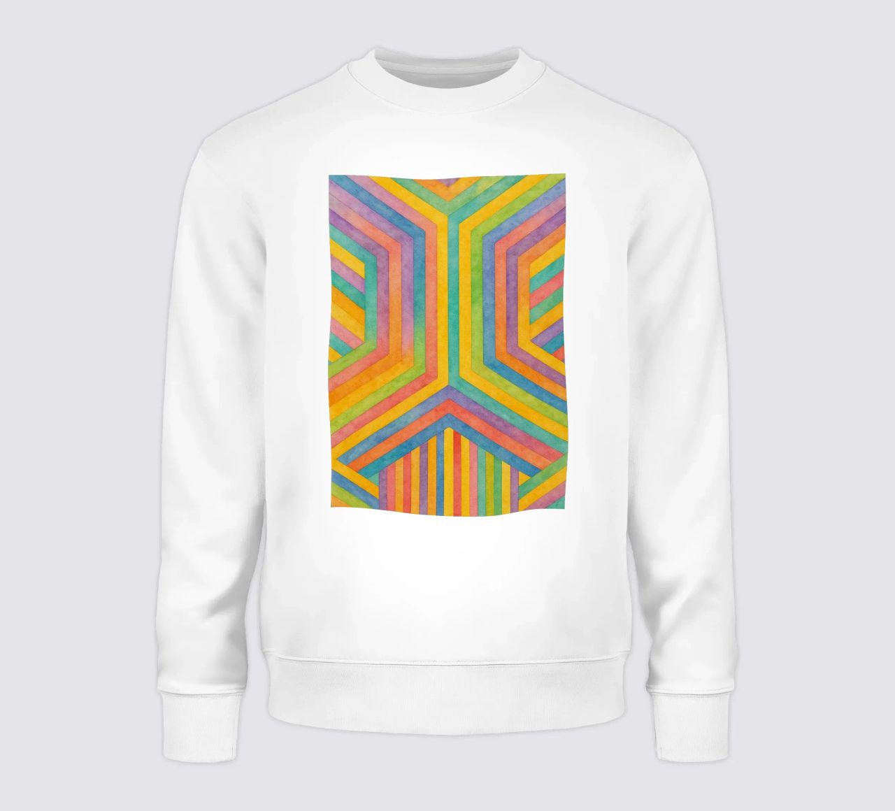 line art geometrica astratta a rettangolo felpa da arkhanz