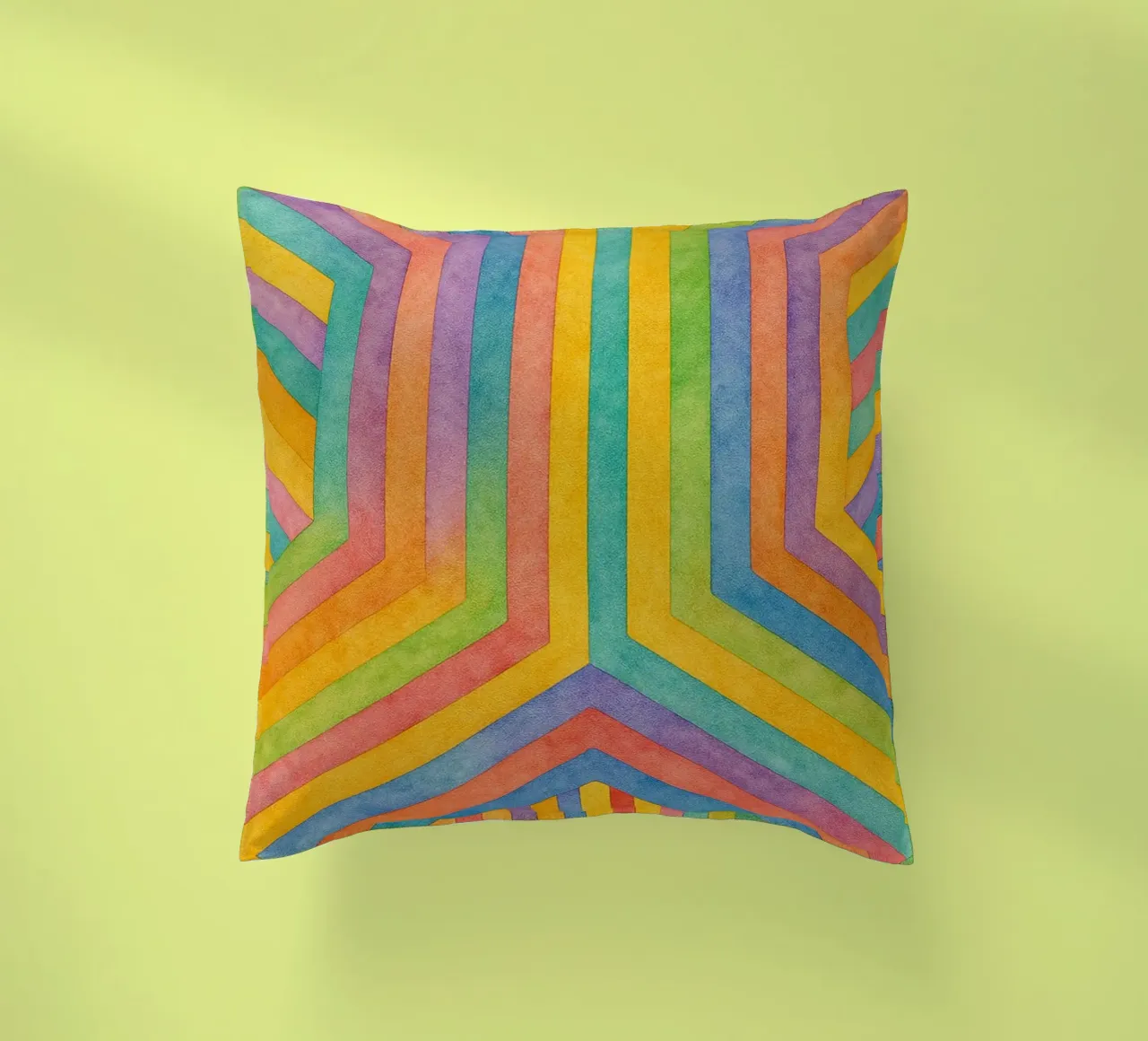 abstract geometric rectangle line art decorative cushion by arkhanz