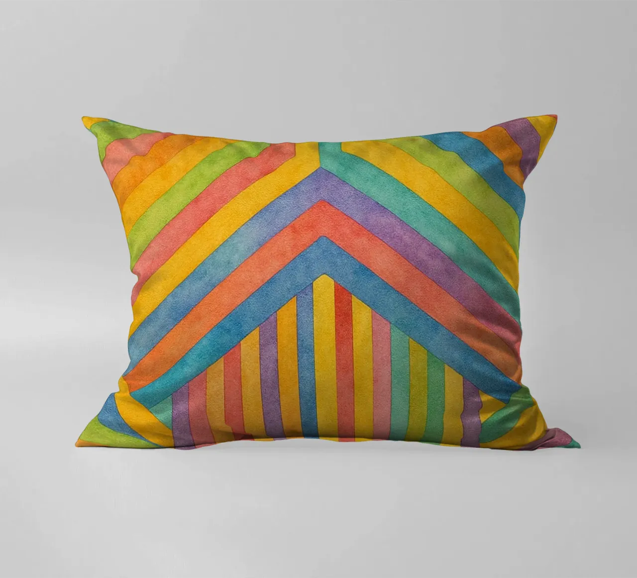 abstract geometric rectangle line art decorative cushion by arkhanz