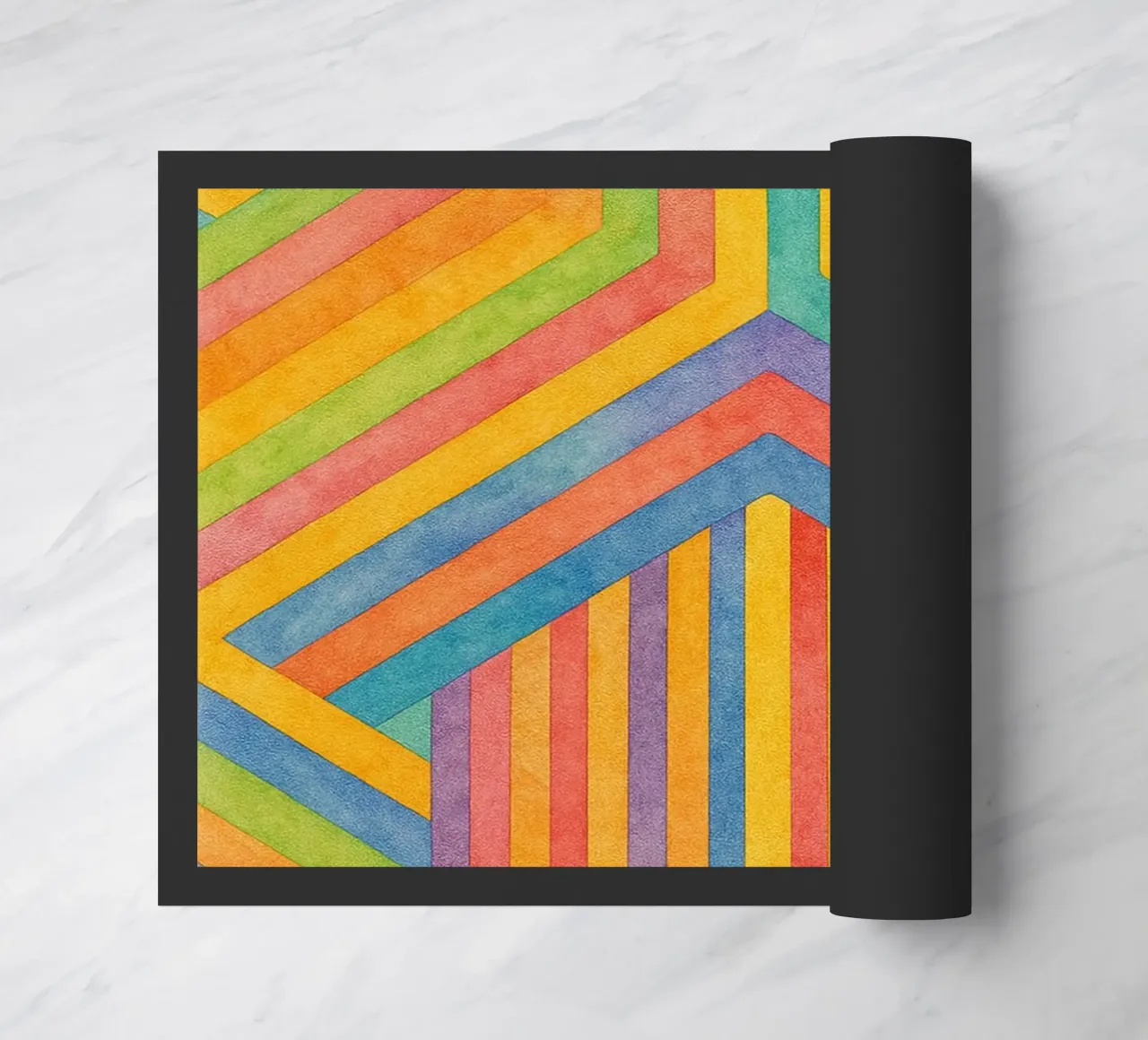 line art geometrica astratta a rettangolo zerbino da arkhanz