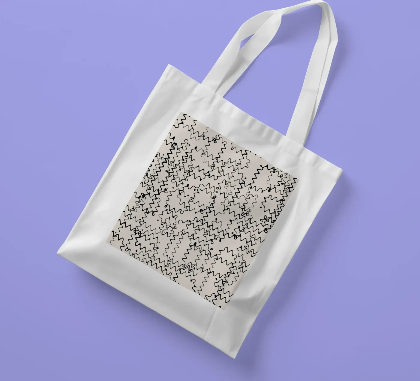 Wave Pattern Jutebeutel von treechild