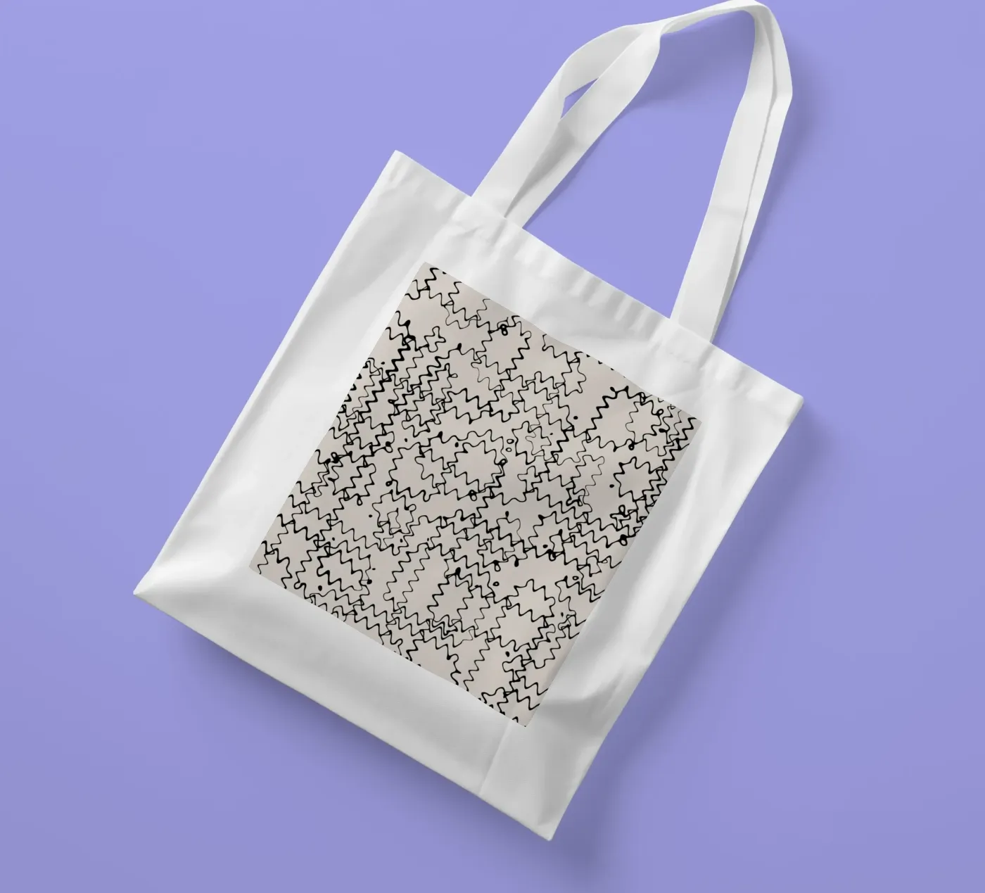 Wave Pattern Jutebeutel von treechild