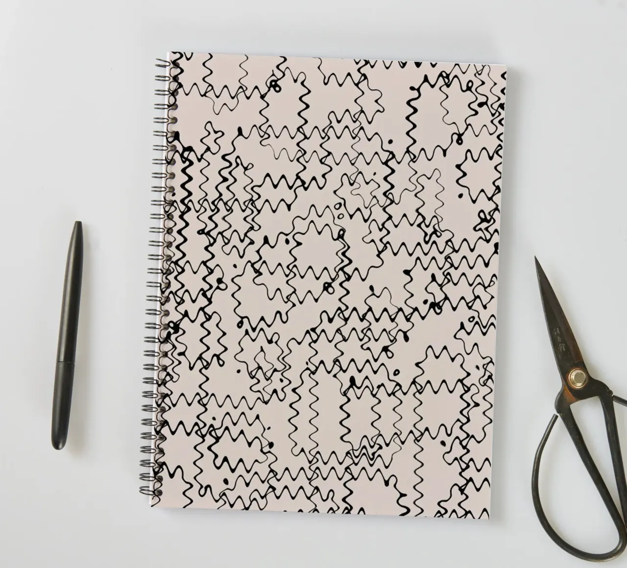 Wave Pattern spiral notebook by treechild