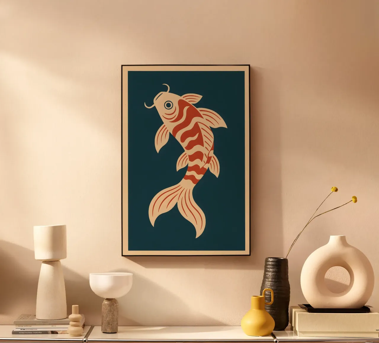 Crimson Wave Koi plexiglass da Art.Piece
