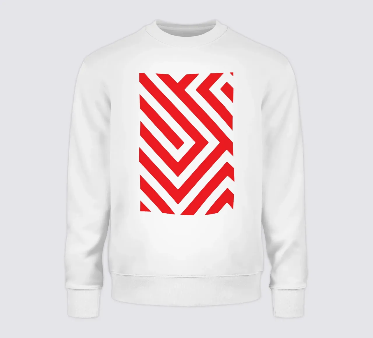 linea astratta geometrica rossa felpa da arkhanz