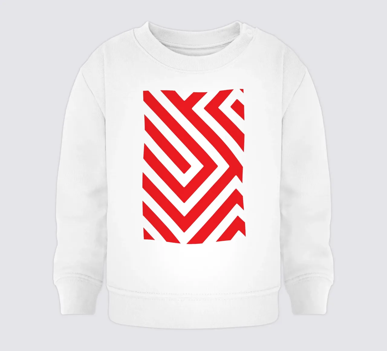 linea astratta geometrica rossa felpa neonato da arkhanz