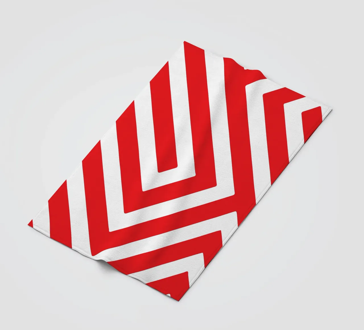 linea astratta geometrica rossa coperta in pile da arkhanz