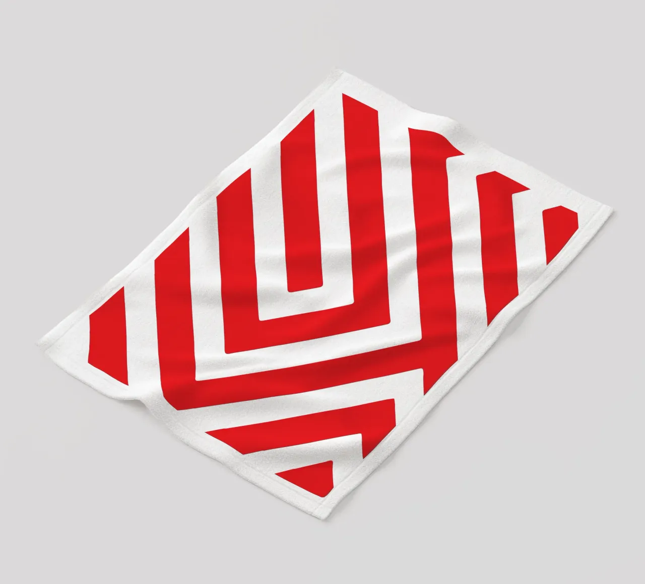 linea astratta geometrica rossa coperta in pile da arkhanz