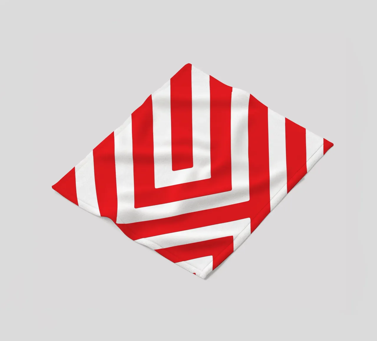 linea astratta geometrica rossa coperta in pile da arkhanz