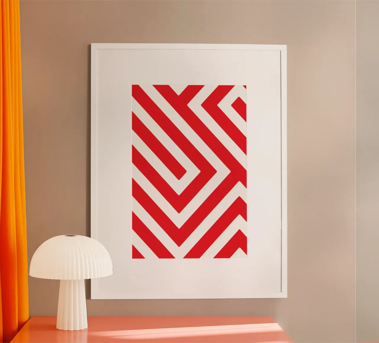 linea astratta geometrica rossa carta hahnemühle da arkhanz