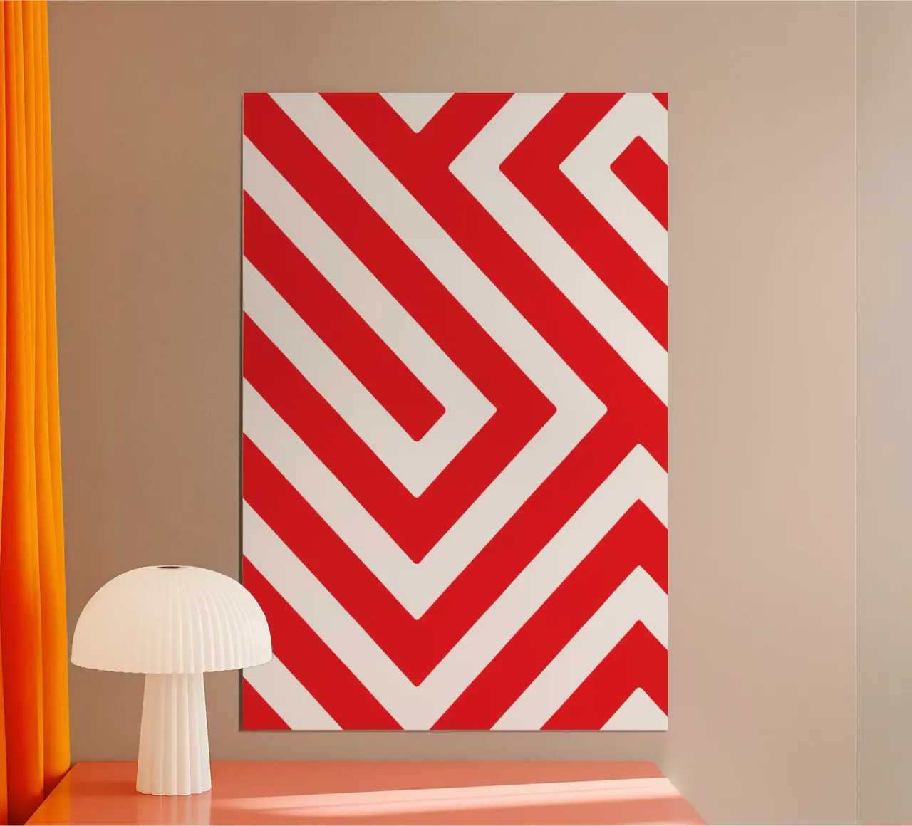 linea astratta geometrica rossa carta hahnemühle da arkhanz