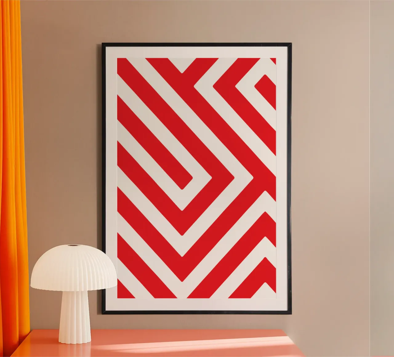 linea astratta geometrica rossa carta hahnemühle da arkhanz